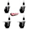 Service Caster 3.5'' Phenolic Swivel 1-1/2'' Expand Stem Caster Set 2 Total Lock Brakes, 4PK SCC-EXTTL20S3514-PHS-2-S-2-112 - alternate 4